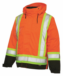 G7405 HI-VIS PARKA 5-IN-1 FLUORESCENT ORG 2X by Tough Duck