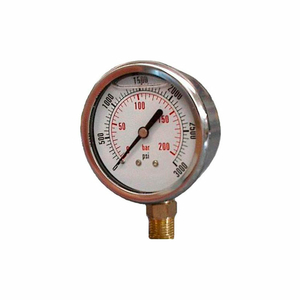 2 1/2 " FLUID GLYCERINE FILLED PRESSURE GAUGE STEM 1000 PSI by Dynamic Fluid Components, Inc 2 1/2 " FLUID GLYCERINE FILLED PRESSURE GAUGE STEM 1000 PSI by Dynamic Fluid Components, Inc