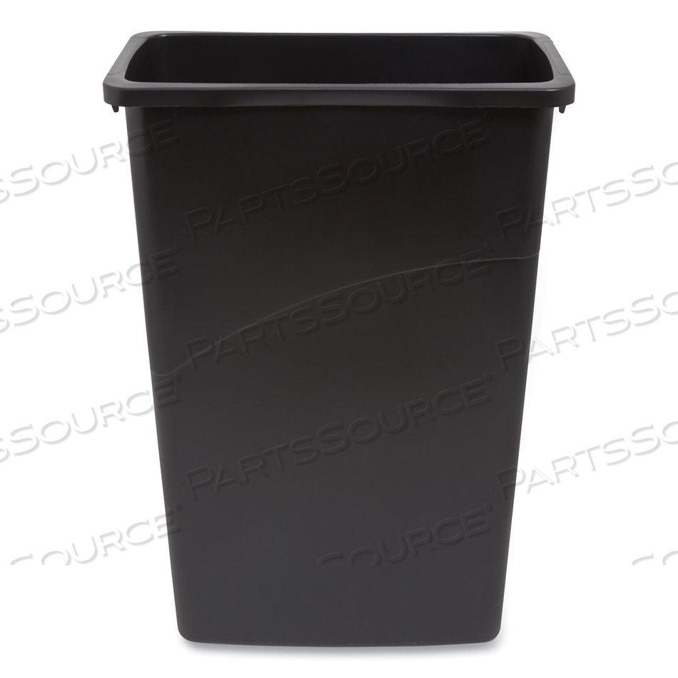 OPEN TOP INDOOR TRASH CAN, 10.25 GAL, PLASTIC, BLACK 