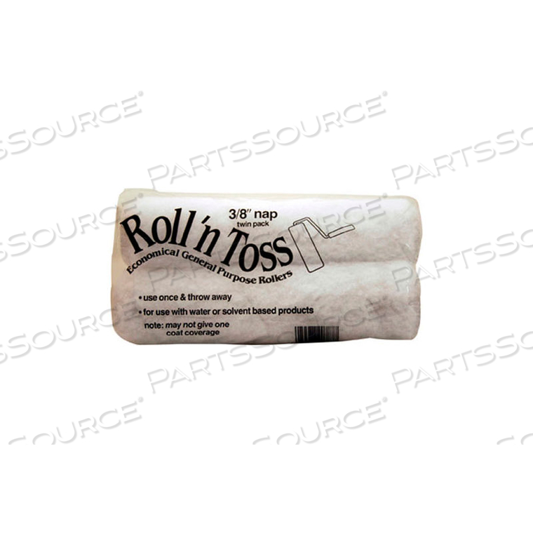 MASTER PAINTER 9" ROLL & TOSS ROLLER COVER, 3/8" NAP, KNIT, SEMI SMOOTH, 2 PACK by General Paint And Manufacturing