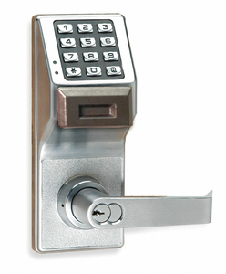 ELECTRONIC LOCK BRUSHED CHROME 12 BUTTON by Locdown