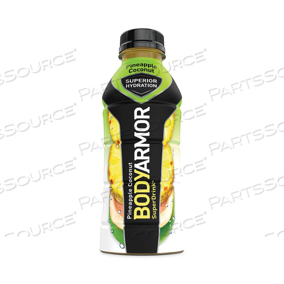 SUPERDRINK SPORTS DRINK, PINEAPPLE COCONUT, 16 OZ BOTTLE, 12/PACK 