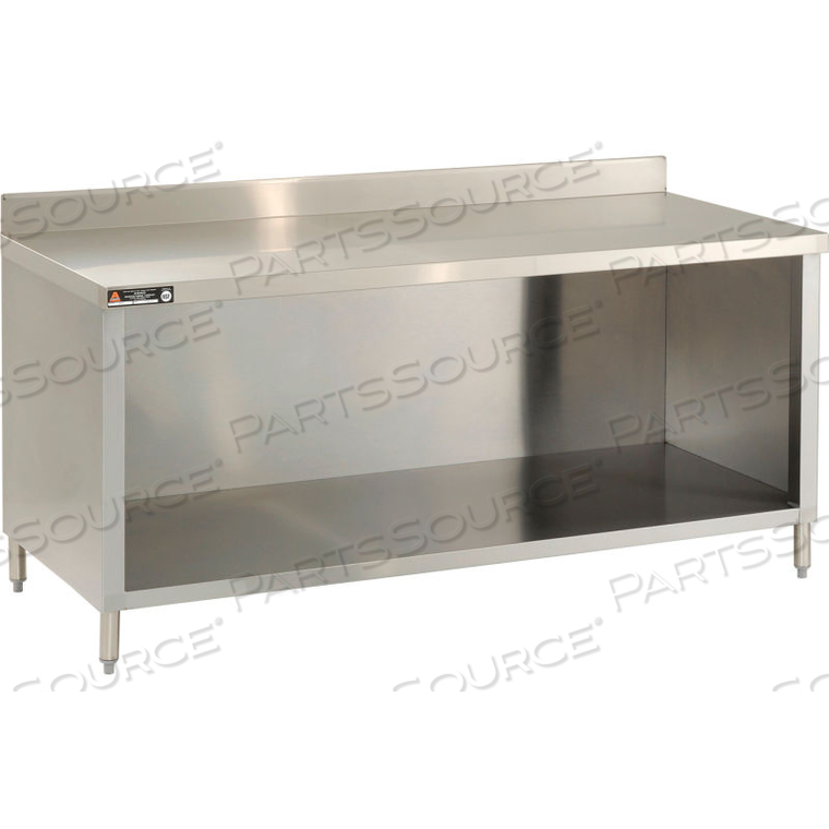 120"W X 30"D PREMIUM CABINET WITH 4" BACKSPLASH, GALV. 