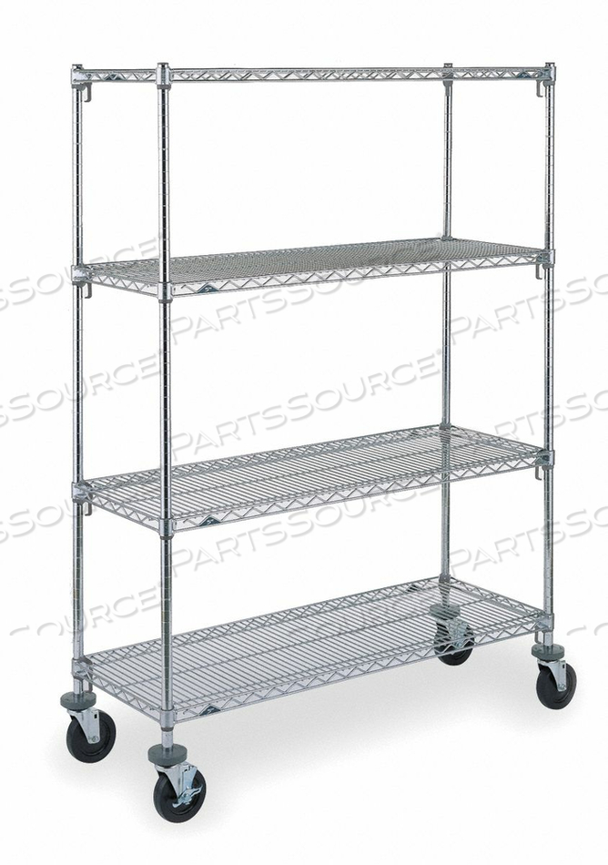 WIRE SHELVING MOBILE 67-7/8 H CHROME by Intermetro Industries (Emerson) WIRE SHELVING MOBILE 67-7/8 H CHROME by Intermetro Industries (Emerson)