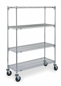 WIRE SHELVING MOBILE 67-7/8 H CHROME by Intermetro Industries (Emerson)