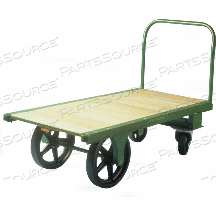 STEEL BOUND PLATFORM TRUCK - 36" X 72" - 8" & 16" RUBBER WHEELS by Fairbanks Scale