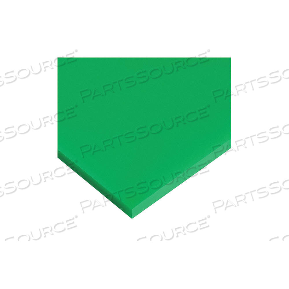 RECTANGLE STOCK, 0.1875 IN THICK, 4 IN W X 12 IN L, GREEN, OPAQUE, 9,000 PSI TENSILE STRENGTH by Approved Vendor