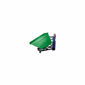 PLASTIC SELF-DUMPING FORKLIFT HOPPER W/ CASTER BASE, 1-7/10 CU. YD., 1200 LBS. CAP., GREEN by Bayhead Products
