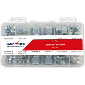 LOCK NUT FINE THREAD ZINC ASSORTMENT 104 PIECE by Flint Hills Trading