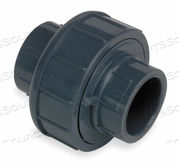 UNION, 3 IN X 3 IN FITTING PIPE SIZE, SCHEDULE 80, FEMALE SOCKET X FEMALE SOCKET, 150 PSI @ 73° F by GF Piping Systems UNION, 3 IN X 3 IN FITTING PIPE SIZE, SCHEDULE 80, FEMALE SOCKET X FEMALE SOCKET, 150 PSI @ 73° F by GF Piping Systems