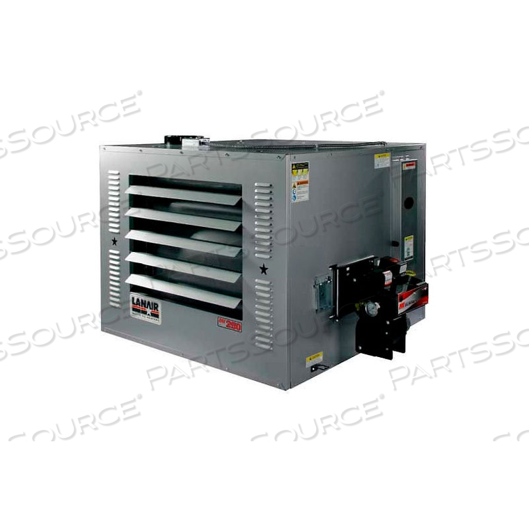 WASTE OIL HEATER, 250000 BTU WITH 80 GALLON TANK, ROOF CHIMNEY KIT 