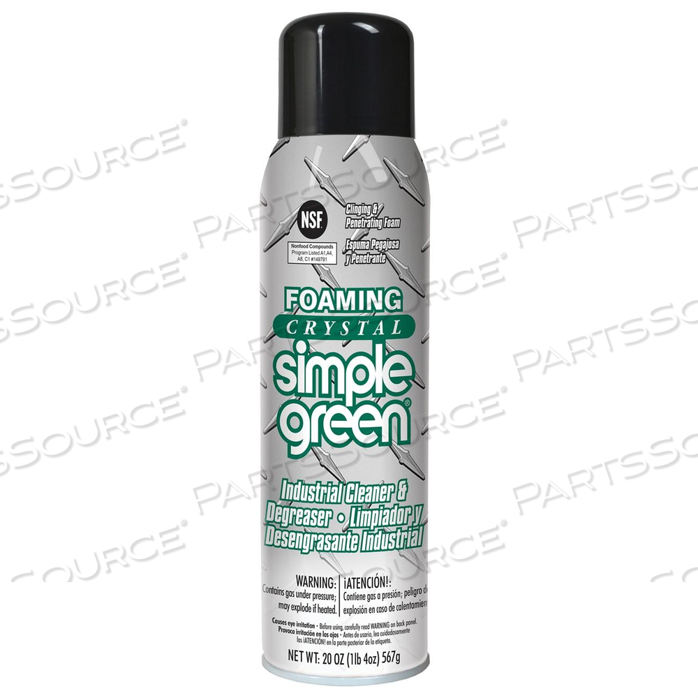19010 SIMPLE GREEN FOAMING CRYSTAL CLEANER AND DEGREASER, 20 OZ, AEROSOL by Simple Green