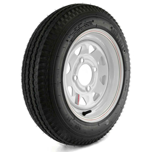 KENDA LOADSTAR TRAILER TIRE AND 4-HOLE CUSTOM SPOKE WHEEL - 480-12 - LRC by Martin Wheel Co.