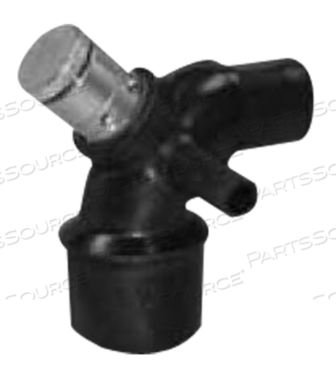 ADAPTER, MASK ELBOW W/ADJUST POP-OFF VALVE, 15MMM X 22MMM/15MMF X 5/16" INLET, CONDUCTIVE NEOPRENE by Anesthesia Associates