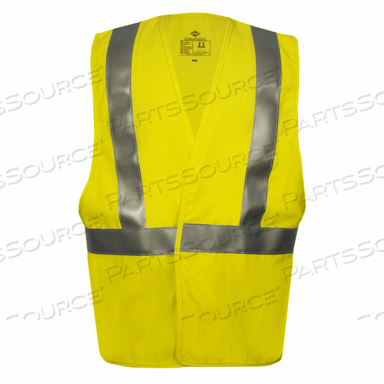 FLAME RESISTANT HI-VIS CONTRACTOR SAFETY VEST, ANSI CLASS 2, TYPE R, 2XL, YELLOW 