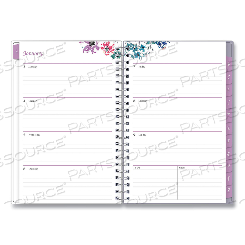 LAILA CREATE-YOUR-OWN COVER WEEKLY/MONTHLY PLANNER, WILDFLOWER ARTWORK, 8 X 5, PURPLE/BLUE/PINK, 12-MONTH (JAN-DEC): 2023 by Blue Sky LAILA CREATE-YOUR-OWN COVER WEEKLY/MONTHLY PLANNER, WILDFLOWER ARTWORK, 8 X 5, PURPLE/BLUE/PINK, 12-MONTH (JAN-DEC): 2023 by Blue Sky