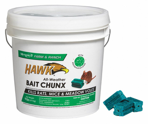 RODENTICIDE GREEN CHUNKS 9 LB PAIL by Motomco