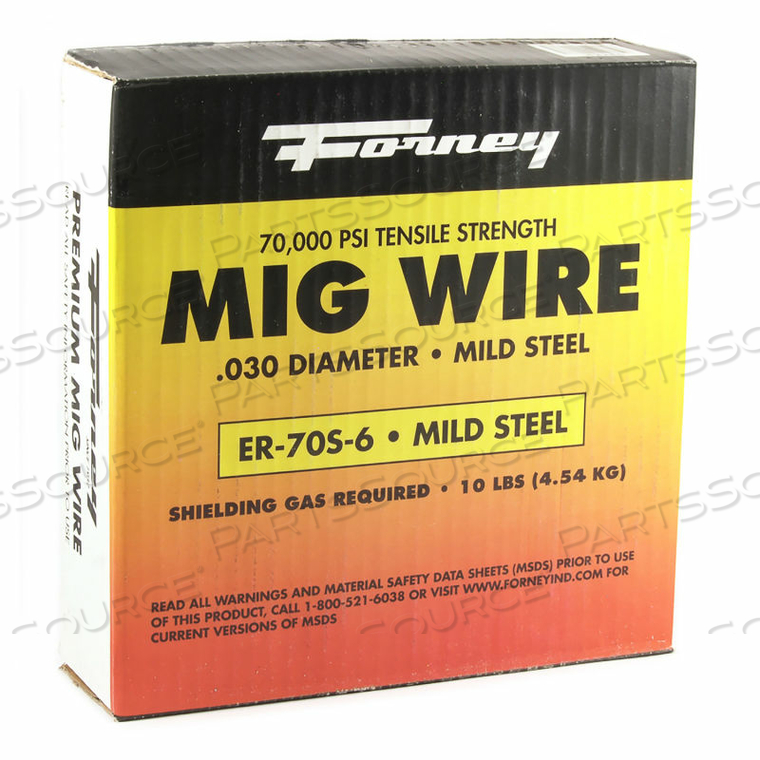 FORNEY ER70S-6 MILD STEEL SOLID MIG WELDING WIRE - .030" - 10 LBS. SPOOL by Industrial Pro