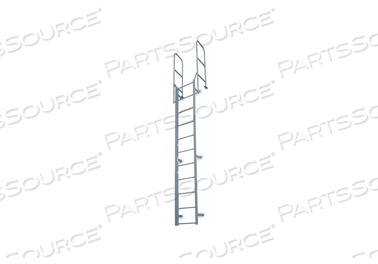 FIXED LADDER WLKTHRU 18 FT 8 IN H STEEL by Cotterman