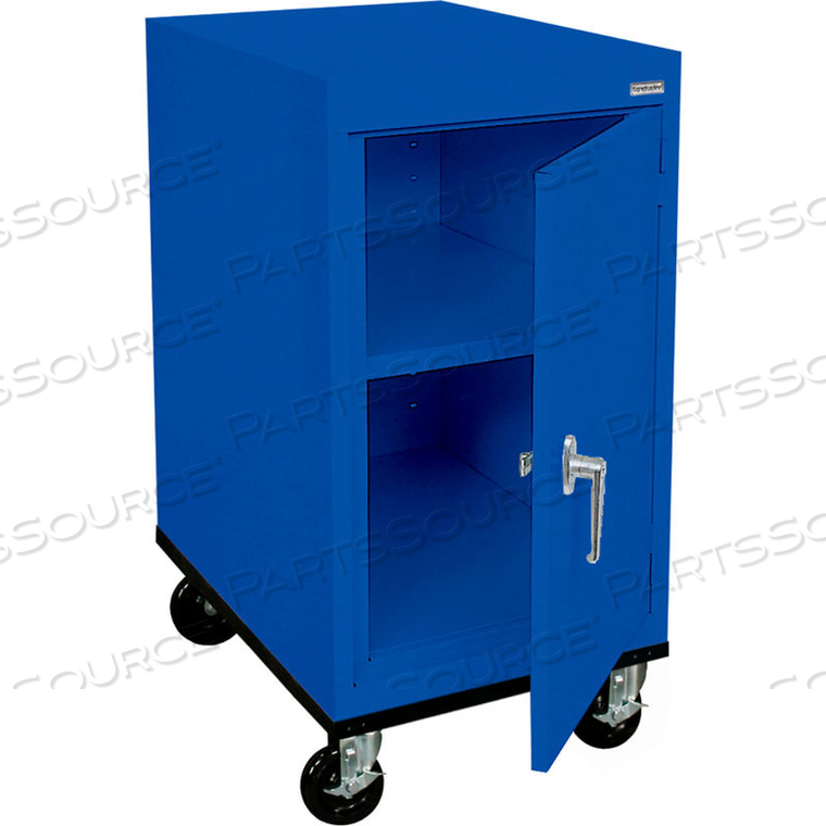 MOBILE WORK HEIGHT STORAGE CABINET TA11182430 SINGLE DOOR - 18X24X36, BLUE 