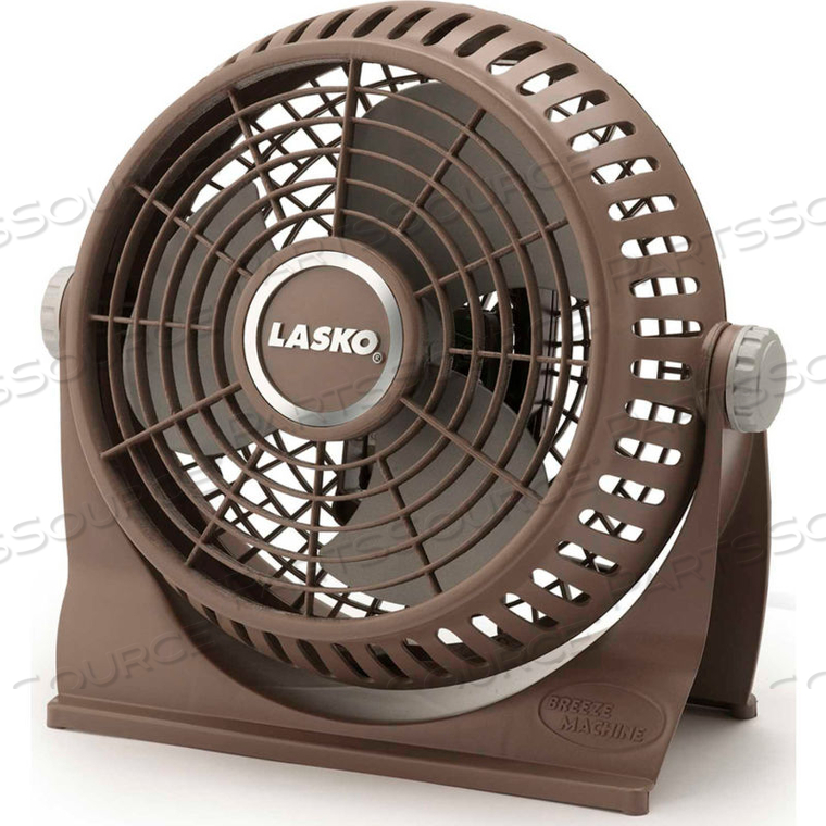 10" BREEZE MACHINE PIVOTING TABLE FAN, 2-SPEED, 110V, BROWN 