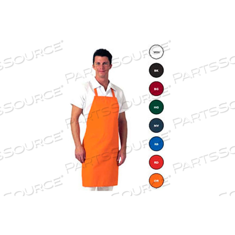 BIB APRON, 30X34, NO POCKET, TWILL, NAVY BLUE by John Ritzenhaler Co