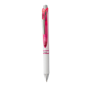 ENERGEL RTX GEL PEN, RETRACTABLE, MEDIUM 0.7 MM, PINK INK, WHITE/PINK BARREL by Pentel of America ENERGEL RTX GEL PEN, RETRACTABLE, MEDIUM 0.7 MM, PINK INK, WHITE/PINK BARREL by Pentel of America