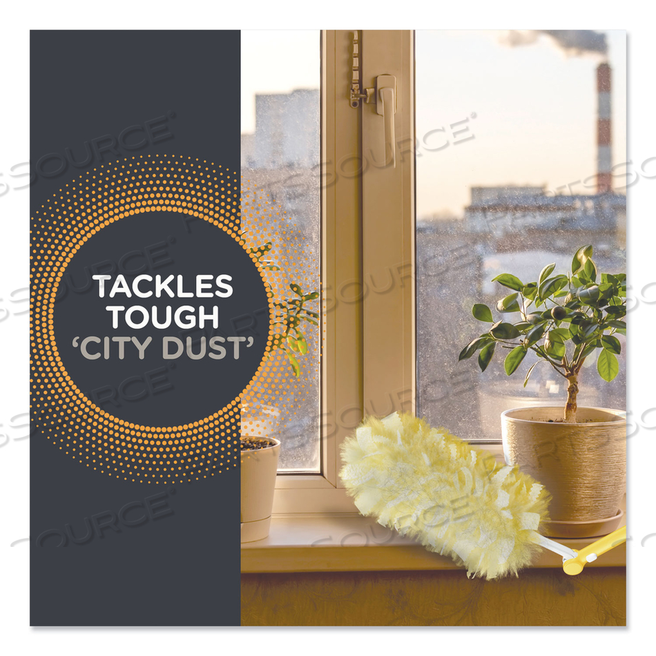 HEAVY DUTY DUSTERS WITH EXTENDABLE HANDLE, 14" TO 3 FT HANDLE, 1 HANDLE AND 3 DUSTERS/KIT by Swiffer