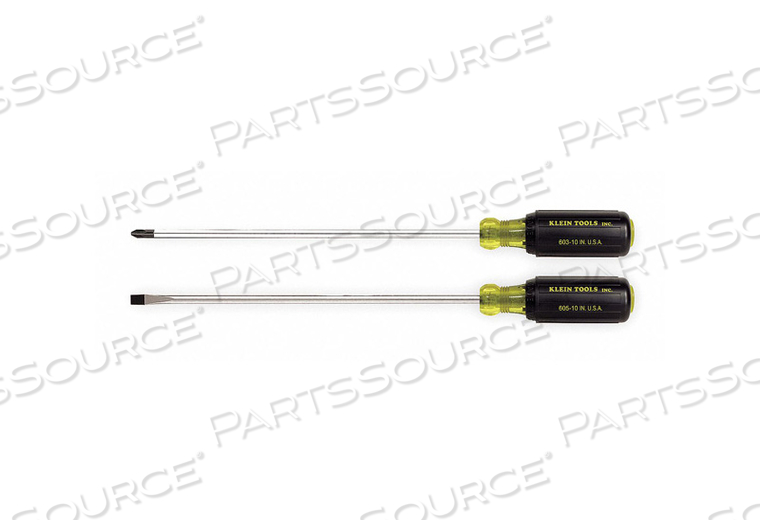 SCREWDRIVER SET SLOTTED/PHILLIPS 2 PC by Klein Tools