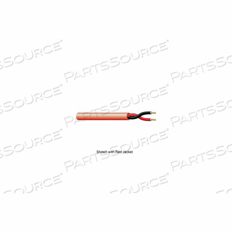 12AWG 2C SOLID FIRE ALARM CABLE FPLR 1,000 FT. SPOOL BLACK 