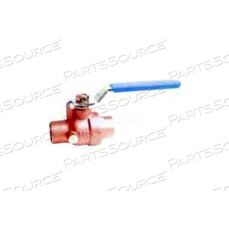 G200SW-1 BALL VALVE, W/WASTE, CXC, SWEAT ENDS, 1", BRASS 