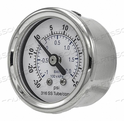 COMPOUND GAUGE NOMINAL 1-1/2 DIAL by PIC Gauges