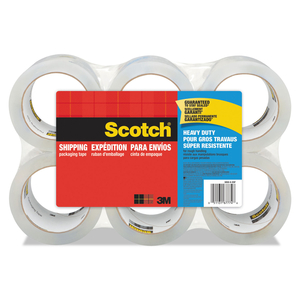 3850 HEAVY-DUTY PACKAGING TAPE, 3" CORE, 1.88" X 54.6 YDS, CLEAR, 6/PACK by 3M Consumer