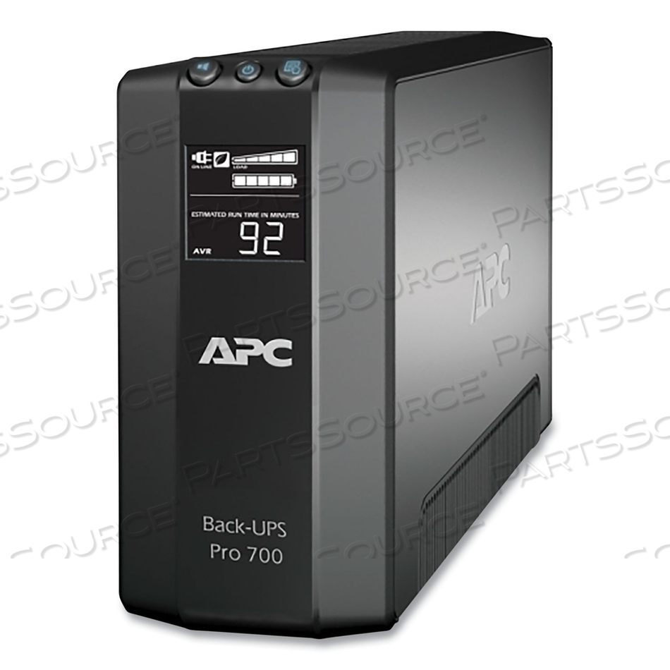 BR700G BACK-UPS PRO 700 BATTERY BACKUP SYSTEM, 6 OUTLETS, 700 VA, 355 J by APC / American Power Conversion BR700G BACK-UPS PRO 700 BATTERY BACKUP SYSTEM, 6 OUTLETS, 700 VA, 355 J by APC / American Power Conversion
