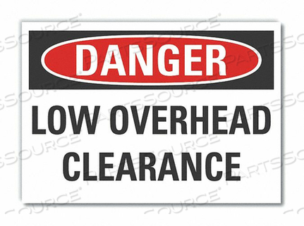 DANGER SIGN 5 W X 3-1/2 H 0.001 THICK by Lyle Signs Inc.