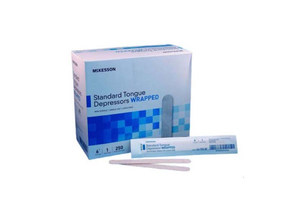 NONSTERILE TONGUE DEPRESSOR, WRAPPED, SENIOR (250 PER BOX) by McKesson NONSTERILE TONGUE DEPRESSOR, WRAPPED, SENIOR (250 PER BOX) by McKesson