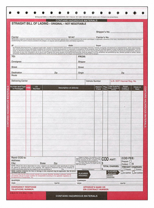 HAZMAT BILL OF LADING FORMS HAZMAT PK250 by J.J. Keller & Associates