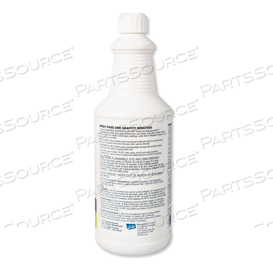 4 SPRAY PAINT GRAFFITI REMOVER, 32OZ, BOTTLE by Motsenbocker's Lift Off
