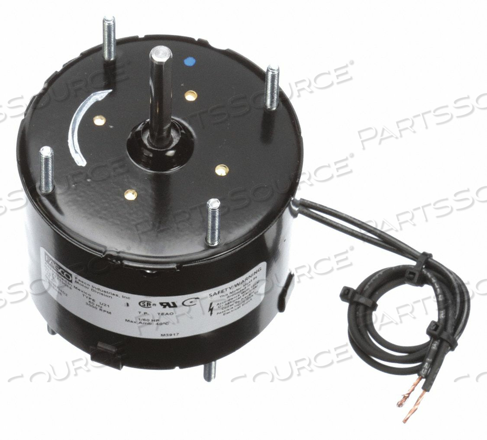 HVAC MOTOR 1/60 HP 3000 RPM 115V 3.3 by Fasco