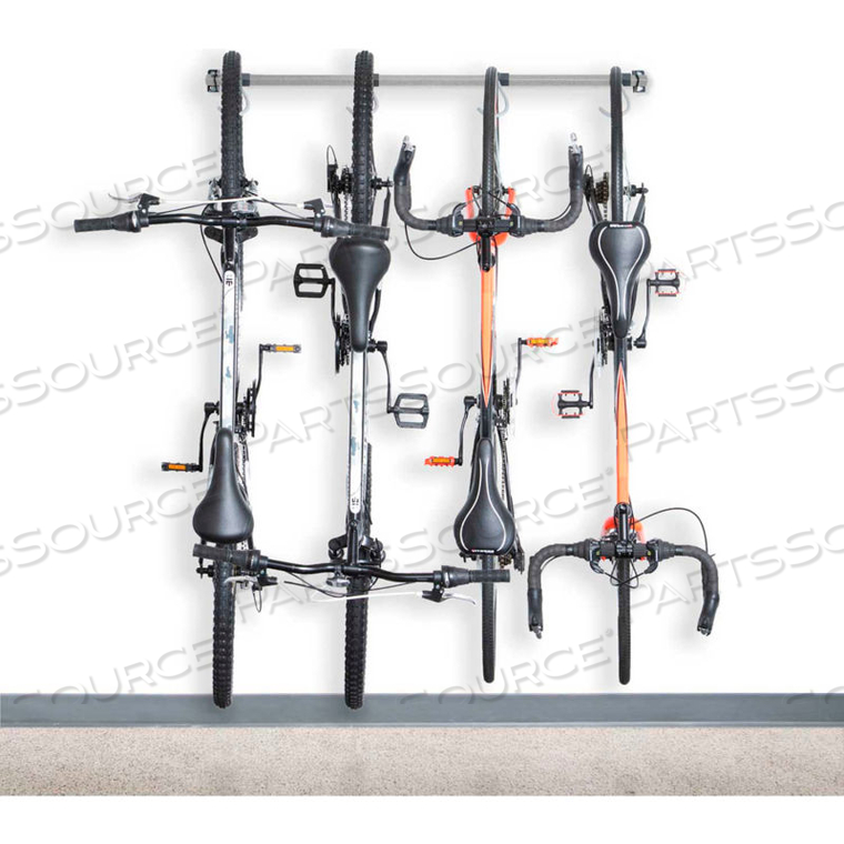 WALL MOUNTED 4 BIKE STORAGE RACK 