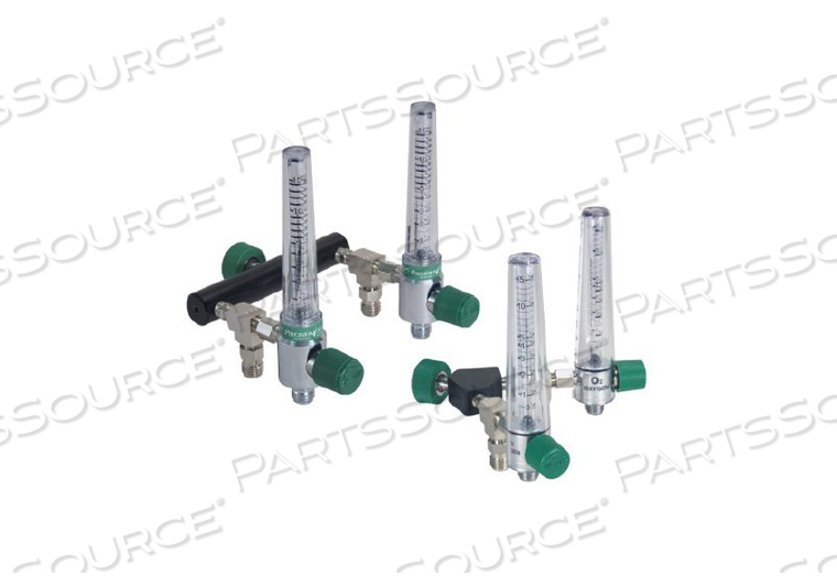 Y-BLOCK CHROME FLOWMETER, 0 TO 15 LPM, 50 PSI, OXYGEN by Precision Medical, Inc. Y-BLOCK CHROME FLOWMETER, 0 TO 15 LPM, 50 PSI, OXYGEN by Precision Medical, Inc.