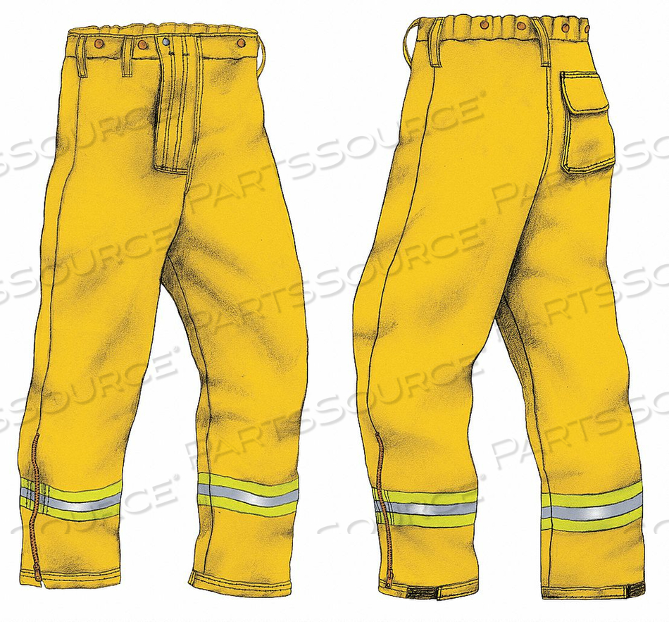 WILDLAND TROUSER NOMEX YELLOW 2XL by Veridian Fire Protective Gear