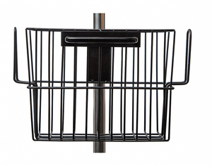 BASKET POLE MOUNTED STAINLESS STEEL BLK by SmartStack