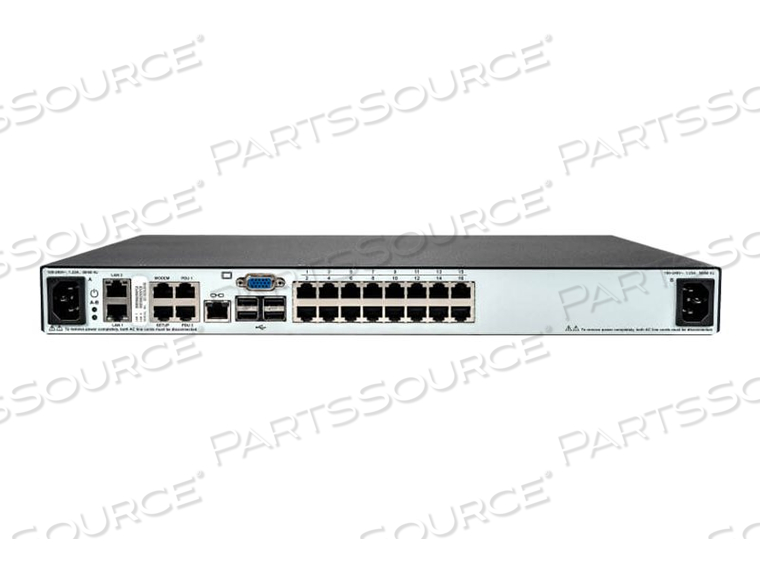 AVOCENT MERGEPOINT UNITY 2016DAC, KVM SWITCH, MANAGED, CAT5, 16 X KVM PORT(S), 1 LOCAL USER, 2 IP USERS, DESKTOP, RACK-MOUNTABLE by Vertiv