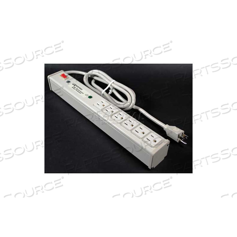 POWER STRIP, SURGE PROTECTION, 6 OUTLETS, 6 FT., 15A 125V by Wiremold