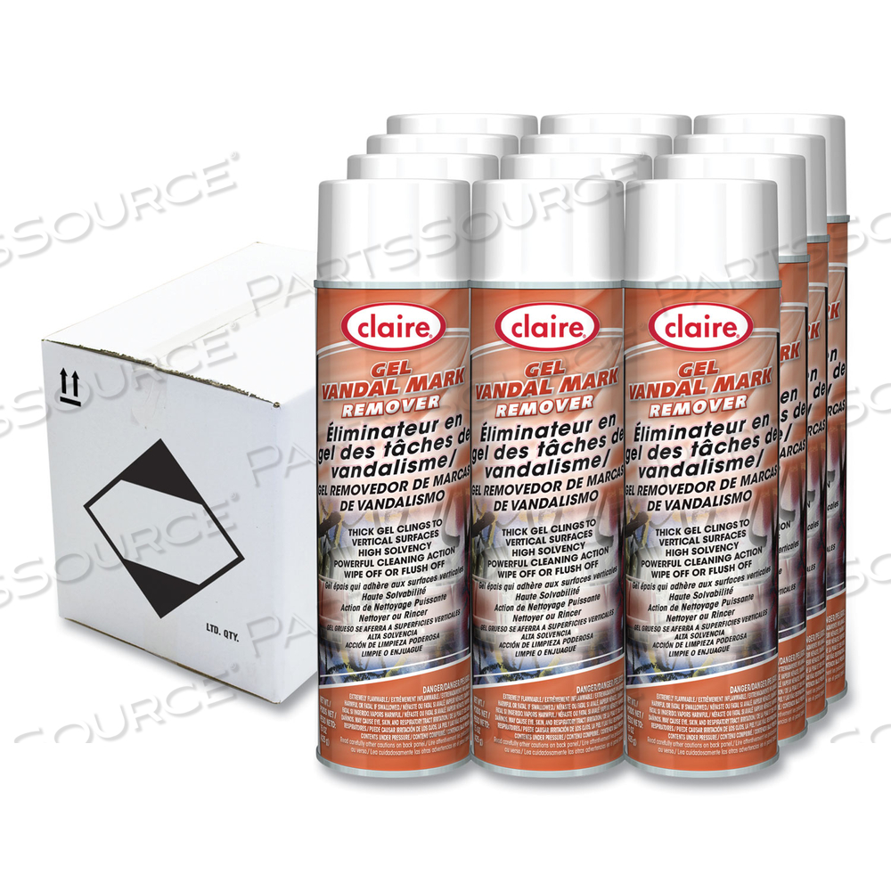 GEL VANDAL MARK REMOVER, 15 OZ AEROSOL SPRAY by Claire