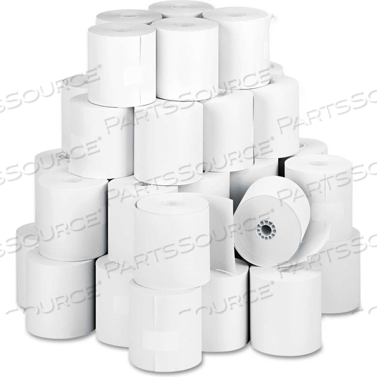 PAPER ROLLS, 3" X 150', WHITE, 50 ROLLS/CARTON by PM Company