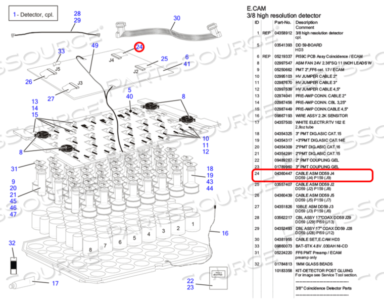 DD59 J4 ASM CABLE by Siemens Medical Solutions
