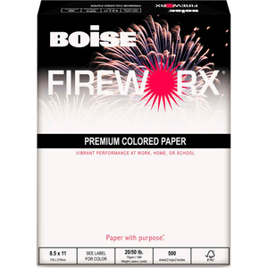 500 Sheets/Ream 20lb Boomin Buff 8-1/2 x 11 FIREWORX Colored Paper 
