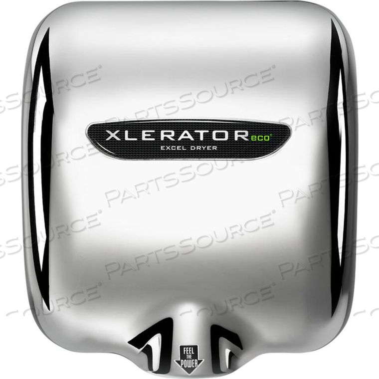 XLERATORECO AUTOMATIC HAND DRYER W/NOISE REDUCTION & HEPA FILTER, CHROME, 110-120V 